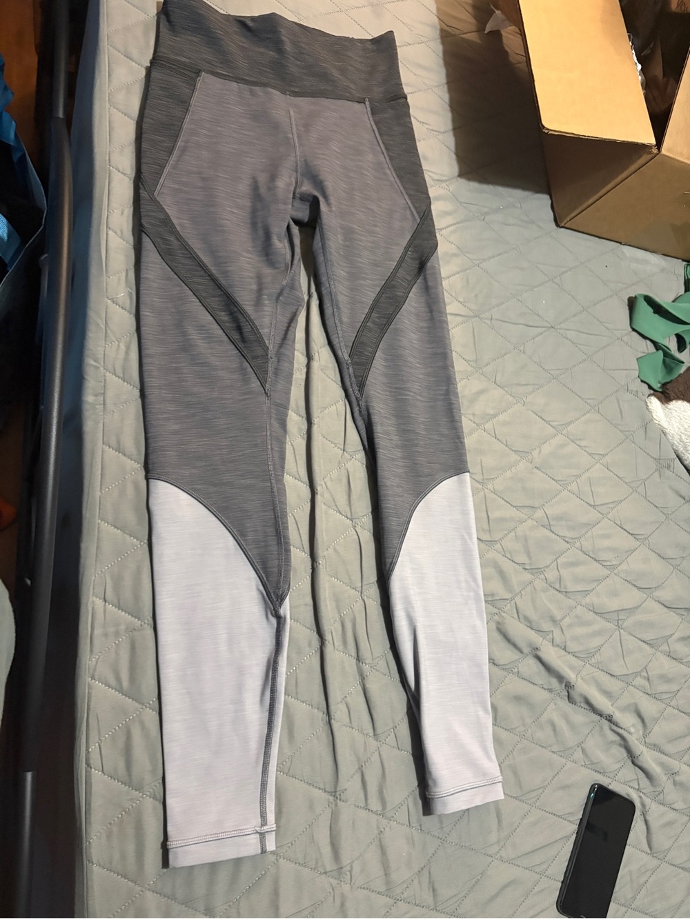 lululemon athletica Two-Tone Gray Sculpting Leggings